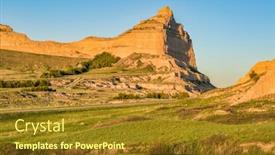  Presentation with national - Presentation consisting of scotts-bluff-national-monument background and a tawny brown colored foreground