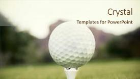  Presentation with golf - Beautiful slide deck featuring christmas fir tree with decoration backdrop and a  colored foreground.