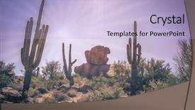  Presentation with sun desert - PPT layouts featuring scottsdale - desert landscape - sun beating background and a light blue colored foreground