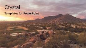  Presentation with arizona desert - Beautiful PPT theme featuring scottsdale arizona desert landscape usa backdrop and a soft green colored foreground