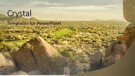  Presentation with golf course - Beautiful PPT theme featuring scottsdale az golf course backdrop and a  colored foreground