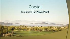  Presentation with golf course - Presentation theme having scottsdale phoenix area golf course background and a sky blue colored foreground