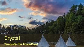  Presentation with czech republic - Theme having scout-camp-western-bohemia-czech background and a tawny brown colored foreground