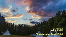  Presentation with czech republic - Beautiful PPT theme featuring scout-camp-western-bohemia-czech backdrop and a wine colored foreground