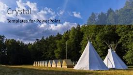  Presentation with camp - PPT theme having scout-camp-western-bohemia-czech background and a  colored foreground