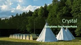  Presentation with czech republic - Slides with scout-camp-western-bohemia-czech background and a tawny brown colored foreground