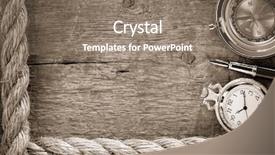  Presentation with scouting - Amazing PPT theme having scouting sports - ship ropes and compass backdrop and a gray colored foreground