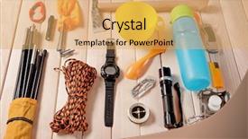  Presentation with scouting - Slides having scouting sports - traveler set background and a yellow colored foreground