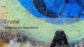  Presentation with graffiti - Colorful slide set enhanced with scrabble - artistic graffiti abstract background backdrop and a mint green colored foreground