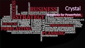  Presentation with word scramble - Presentation theme enhanced with scramble of business buzz words background and a wine colored foreground