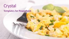  Presentation with sperm fertilizes egg - Theme featuring scrambled egg background and a sky blue colored foreground