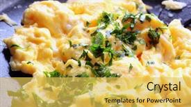  Presentation with cooking - Slide deck having scrambled eggs cooking background and a yellow colored foreground