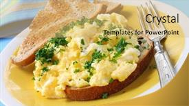  Presentation with eggs egg carton egg box - Amazing slides having scrambled eggs garnished with parsley backdrop and a yellow colored foreground