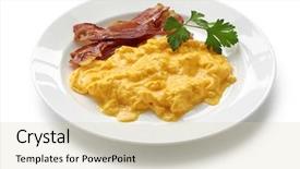  Presentation with bacon - Cool new presentation theme with scrambled eggs with crispy bacon backdrop and a lemonade colored foreground