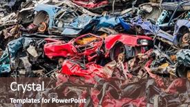  Presentation with cars - Cool new PPT layouts with scrap - cars were scrapped backdrop and a tawny brown colored foreground