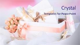  Presentation with scrap book - Slides enhanced with scrap book - beautiful handmade wedding cards background and a sky blue colored foreground