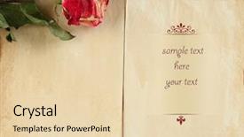  Presentation with scrap book - Audience pleasing presentation design consisting of scrap book - old paper and rose backdrop and a lemonade colored foreground