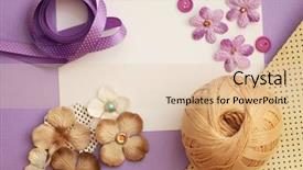  Presentation with scrapbooking - PPT layouts featuring scrap book - scrapbooking craft materials background and a lemonade colored foreground