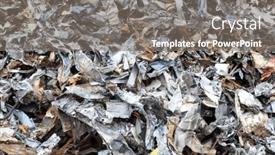  Presentation with metal recycling - Theme enhanced with scrap-metal-pile-junk-yard background and a gray colored foreground