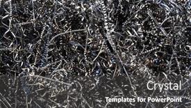  Presentation with scrap yard - Presentation design featuring scrap-metal-pile-junk-yard background and a dark gray colored foreground