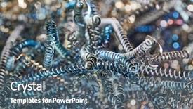  Presentation with scrap metal - Cool new PPT theme with scrap metal spiral shavings backdrop and a ocean colored foreground