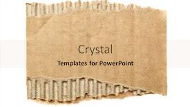  Presentation with cardboard - Colorful PPT theme enhanced with scrap of cardboard isolated over the white background backdrop and a coral colored foreground