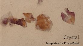  Presentation with old crumpled paper - Slide deck having scrapbook-beige-crumpled-old-craft background and a coral colored foreground