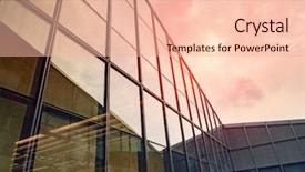  Presentation with architecture glass - PPT theme featuring scraper - architecture details modern building glass background and a lemonade colored foreground