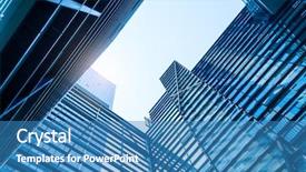  Presentation with architecture glass - Presentation theme consisting of scraper - architecture details modern building glass background and a teal colored foreground