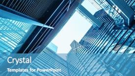  Presentation with architecture glass - Slide deck featuring scraper - architecture details modern building glass background and a teal colored foreground