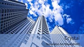  Presentation with blue sky - Amazing slides having scraper - new dwelling house view backdrop and a teal colored foreground