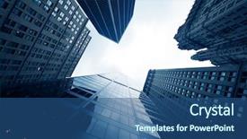  Presentation with new york - Amazing PPT theme having scraper - new york skyscrapers backdrop and a ocean colored foreground