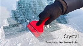  Presentation with ice - Beautiful presentation featuring acoustic guitar on wooden background backdrop and a coral colored foreground