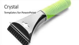  Presentation with car - Slide set featuring scraper car on white background background and a white colored foreground