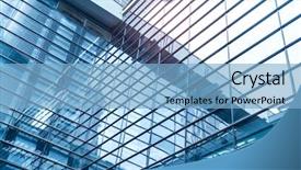  Presentation with architecture glass - Slide deck having scrapers - architecture details modern building glass background and a light blue colored foreground