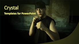  Presentation with street - PPT layouts featuring scrappers - street fighter special photo f background and a wine colored foreground
