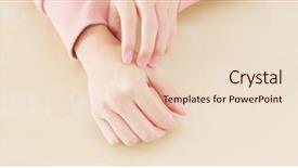  Presentation with allergy - Beautiful presentation featuring scratch - woman suffer from hand allergy backdrop and a lemonade colored foreground