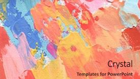  Presentation with abstract watercolor - Audience pleasing presentation theme consisting of scratch cards - abstract acrylic and watercolor painting backdrop and a coral colored foreground
