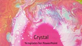  Presentation with marble - PPT theme having scratch cards - colorful blots abstract background marble background and a coral colored foreground