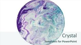  Presentation with circle - Cool new PPT layouts with scratch cards - colorful circle blots abstract background backdrop and a sky blue colored foreground