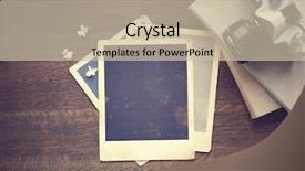  Presentation with vintage - Theme with scratch cards - vintage photos with camera background and a soft green colored foreground