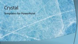  Presentation with ice blue - Presentation having scratched blue ice surface background and a light blue colored foreground