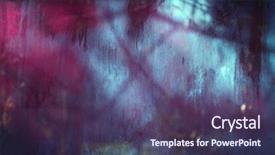  Presentation with mystical - PPT theme having scratching - old dirty dusty window glass background and a violet colored foreground