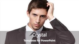  Presentation with head - Audience pleasing slide set consisting of scratching back of the head backdrop and a dark gray colored foreground