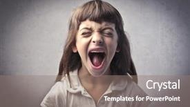  Presentation with barbie girl - Presentation design featuring scream - little girl screaming background and a coral colored foreground