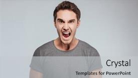  Presentation with angry - Beautiful presentation featuring scream - portrait of a young angry backdrop and a light gray colored foreground