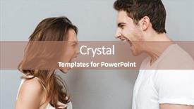  Presentation with people helping each teamwork couple - Cool new theme with scream - screaming couple looking at each backdrop and a coral colored foreground