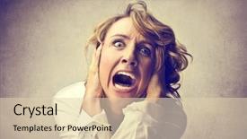  Presentation with angry miners - Slide deck with scream desperation - beautiful angry woman background and a lemonade colored foreground