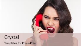  Presentation with angry - Cool new PPT layouts with scream desperation - close up of angry mad backdrop and a soft green colored foreground