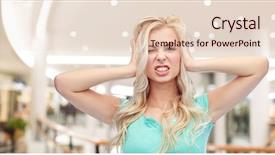  Presentation with people mall - Audience pleasing presentation theme consisting of scream desperation - emotions expressions hairstyle and people backdrop and a lemonade colored foreground